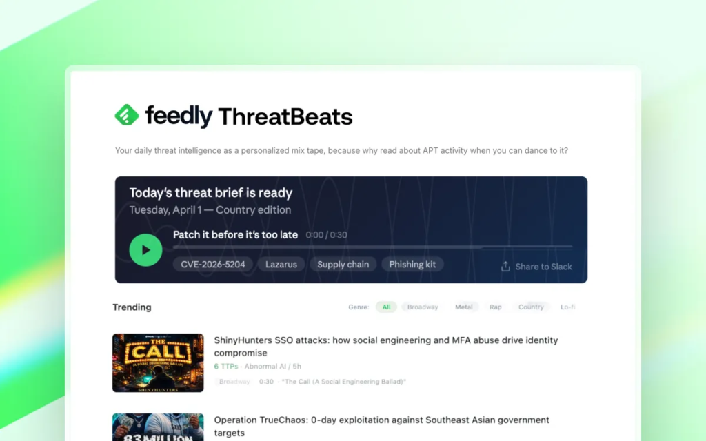 Introducing Feedly Threatbeats: Your Daily Intel Jingles